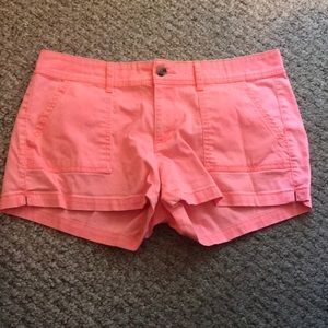 Peach colored shorts